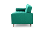 Green Velvet 3-Seater Button-Tufted Sofa Bed