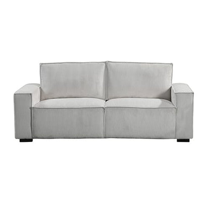Grey 3 Seater Sofa Fabric Upholstery