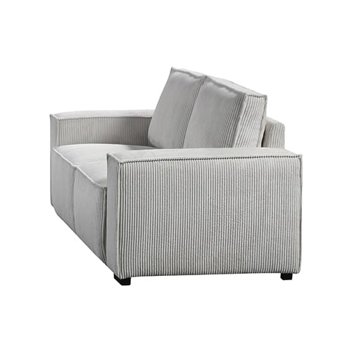 Grey 3 Seater Sofa Fabric Upholstery