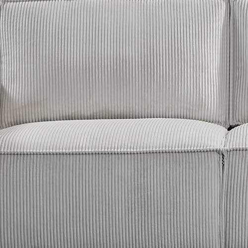 Grey 3 Seater Sofa Fabric Upholstery