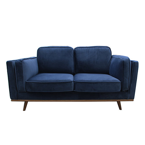  York Sofa 2 Seater Fabric Cushion Modern Sofa Blue Colour