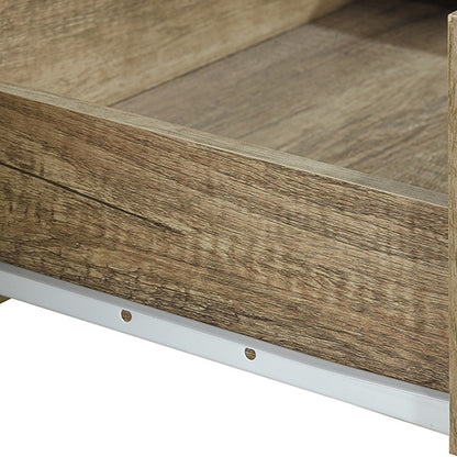 Oak Tv Cabinet Entertainment Unit With 3 Drawers And Shelf