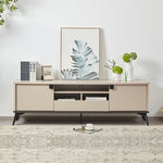 Elegant TV Cabinet with Drawer - Champagne Finish