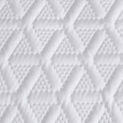 White Embossed Quilt Cover Set Double