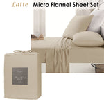 Micro Flannel Sheet Set Latte Single