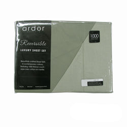 1000TC Cotton Rich Reversible Sheet Set Sage KING