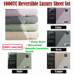 1000Tc Cotton Rich Reversible Sheet Set Taupe King