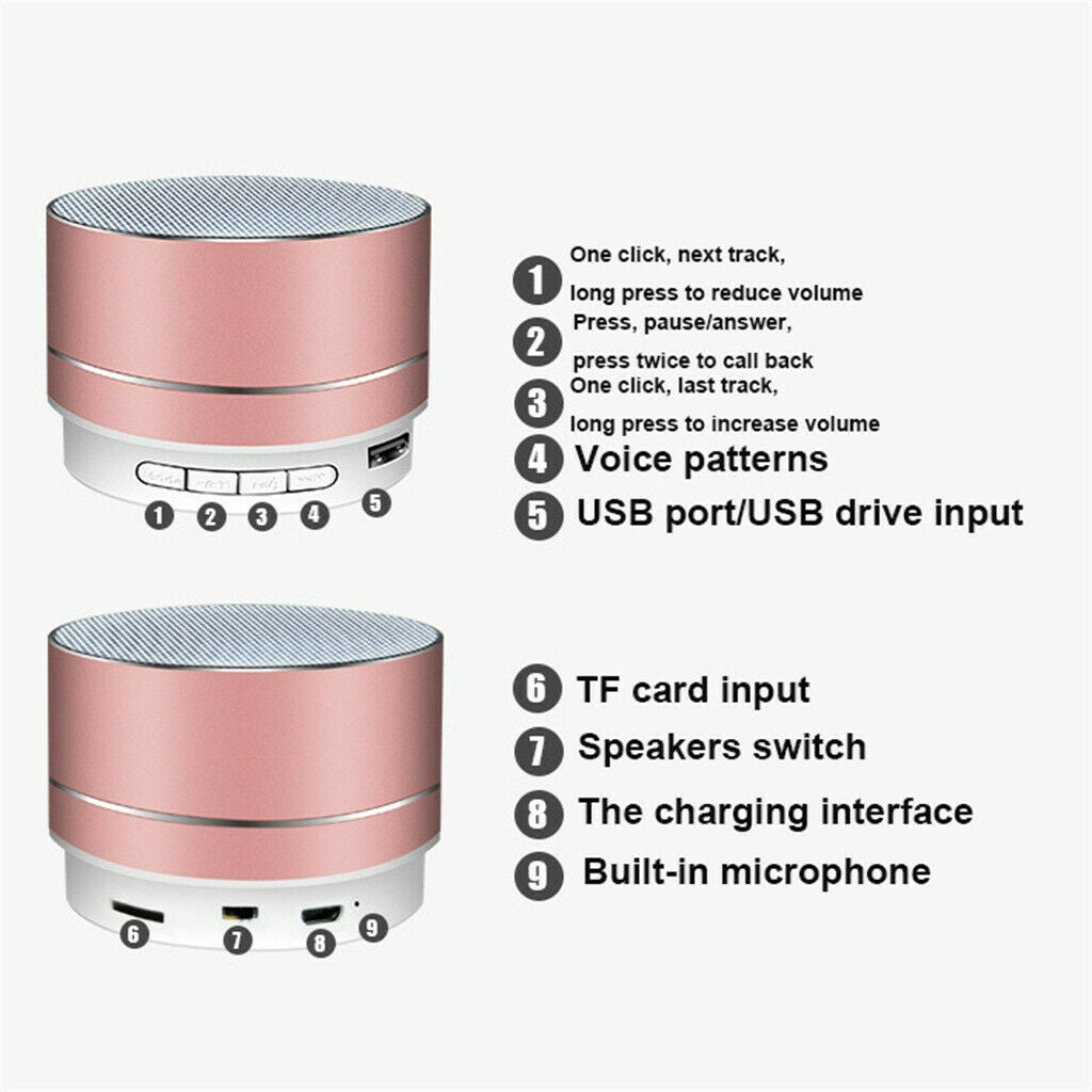 Bluetooth Speakers Portable Wireless Music Stereo Rechargeable