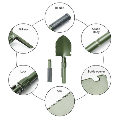 Compact Survival Spade With Compass