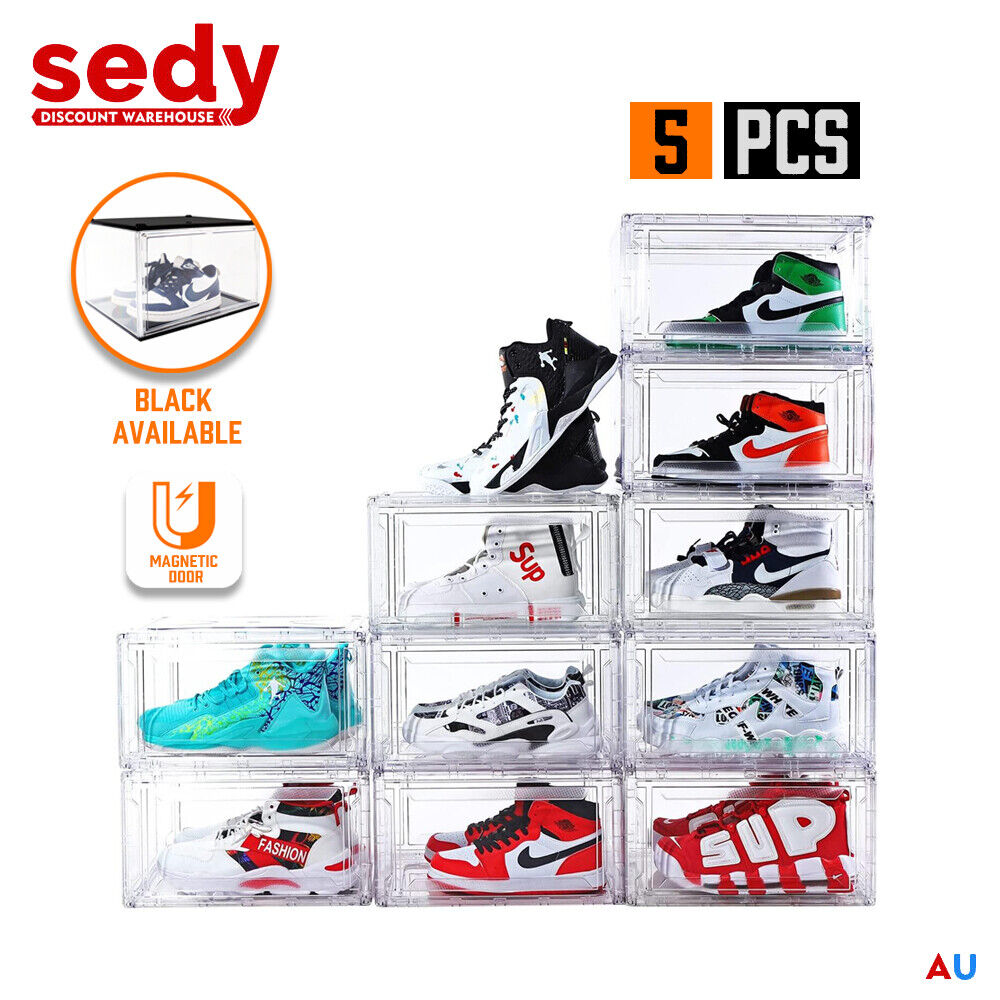 Stackable Shoe Box Clear Storage 36x27x22cm