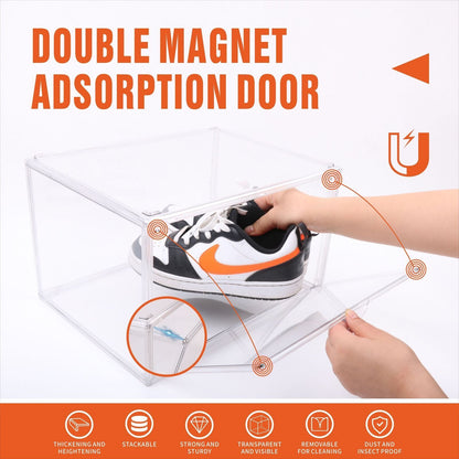 Stackable Shoe Box Clear Storage 36x27x22cm