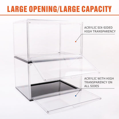 Stackable Shoe Box Clear Storage 36x27x22cm