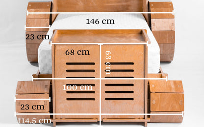 Lumina Bed Frame Suite Storage Design Wooden Frame King Size