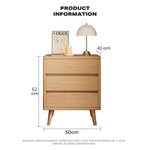 Elegant 3-Drawer Bedside Table Nightstand