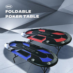 Blue/Red Poker Table Blackjack Texas With Cup Holders