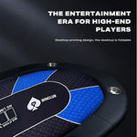 Blue/Red Poker Table Blackjack Texas With Cup Holders