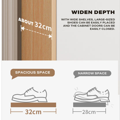 White Simple Style Shoe Cabinet Storage Cabinet