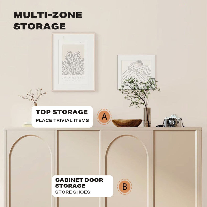 Shoe Storage Spacious Shoe Cabinet With 3 Door Ample Household Storage