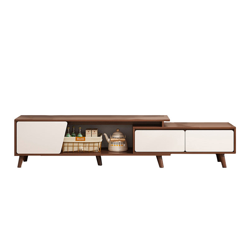 Adjustable Tv Stand Entertainment Unit With Storage Drawer Cabinet