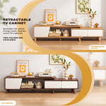 Adjustable Tv Stand Entertainment Unit With Storage Drawer Cabinet