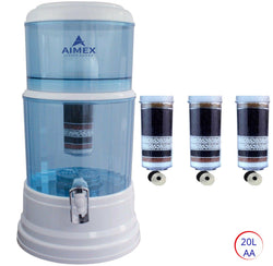 20L Benchtop Water Purifier Dispenser Maifan Stone With 3 X 8 Stage Fluoride Filters