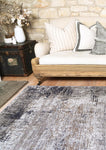 Elegant Blue-Grey Vintage Rug - 80x230