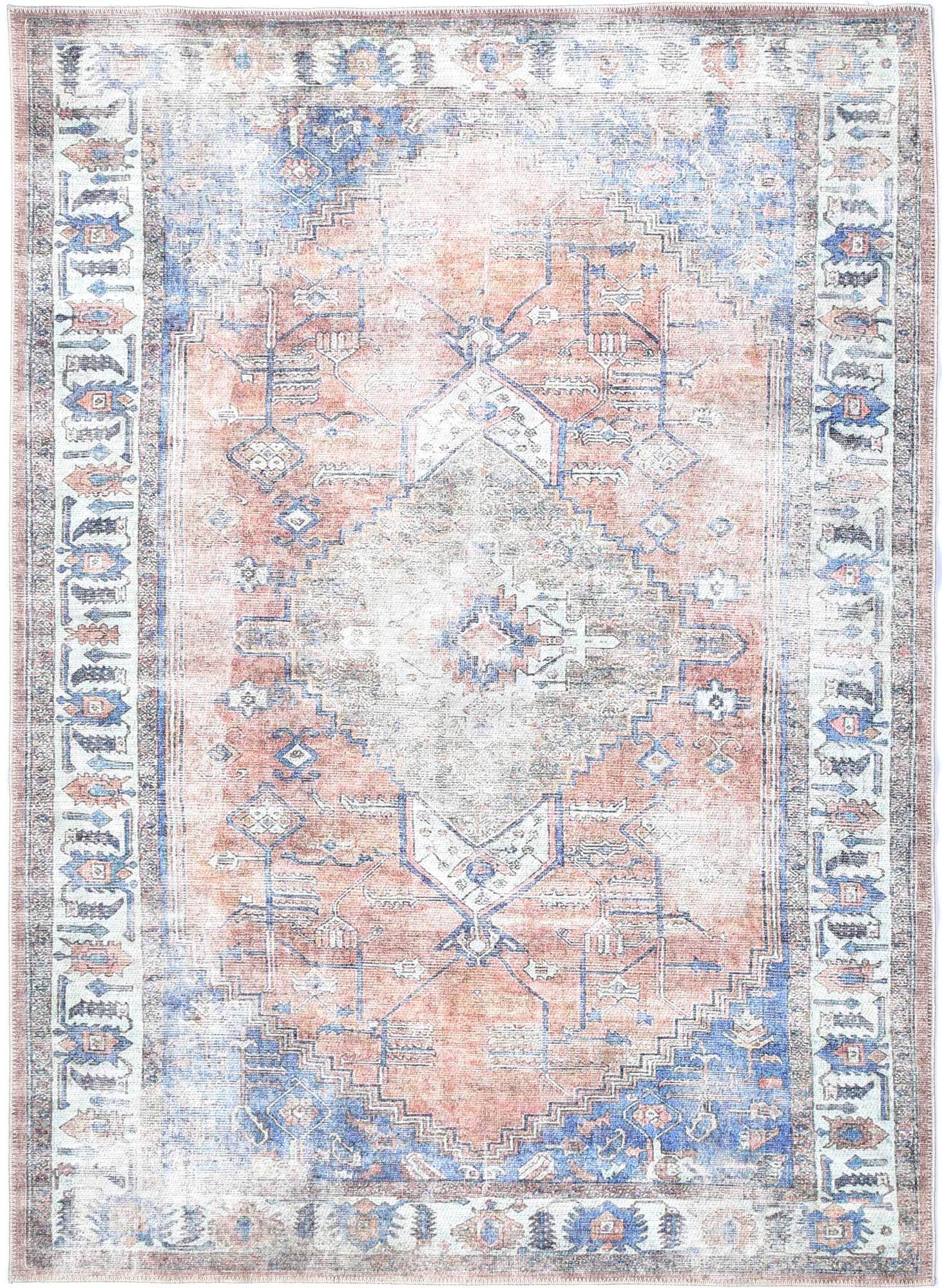 Elegant Pissarro Terracotta Vintage Rug - 80x230