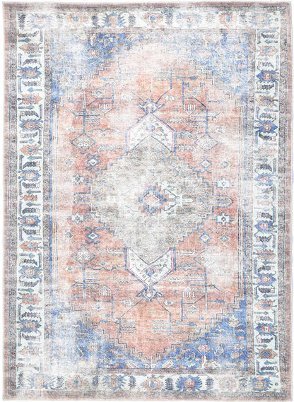 Elegant Pissarro Terracotta Vintage Rug - 80x230