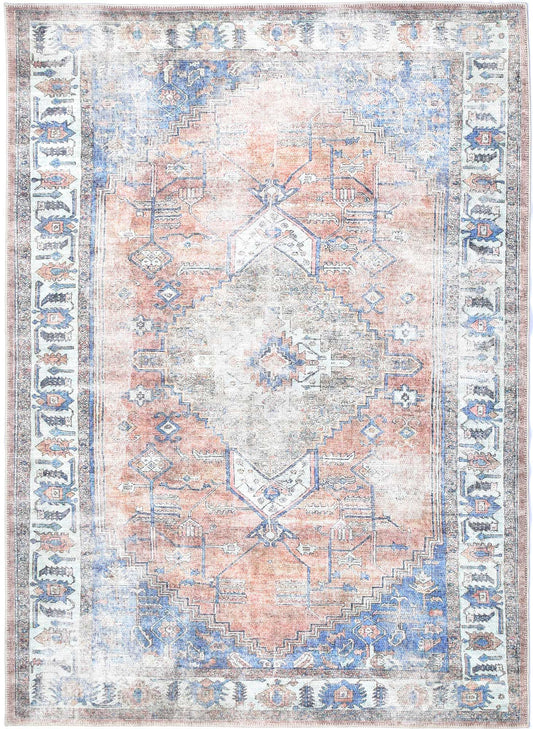 Elegant Pissarro Terracotta Vintage Rug - 80x230