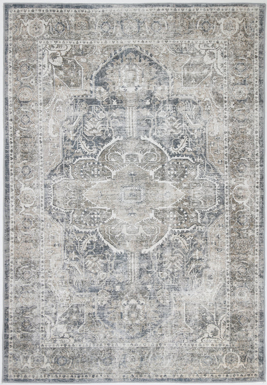 Sleek Kendra Ash Vintage Rug - 80x230