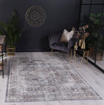 Sleek Kendra Ash Vintage Rug - 80x230