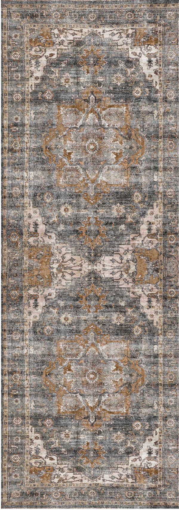  Elegant Cezanne Rabbit Grey-Gold Rug - 80x400