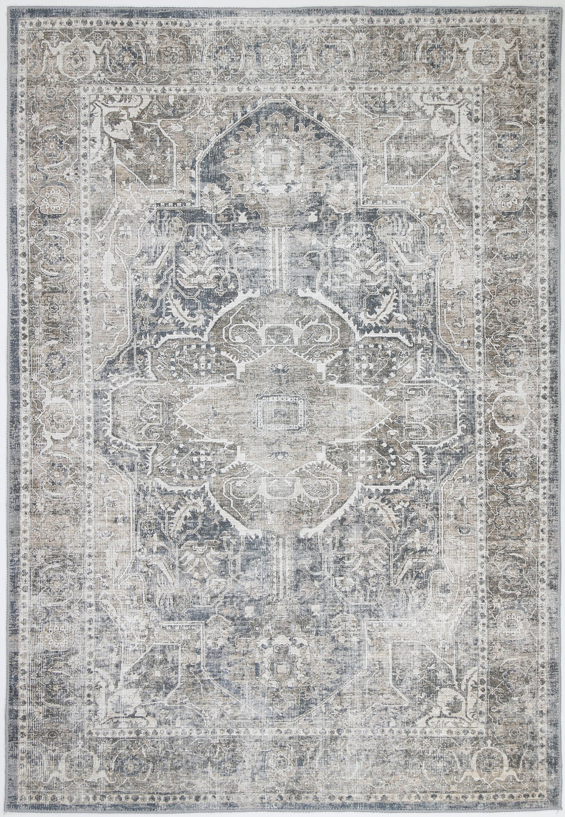Sleek Kendra Ash Vintage Rug - 80x400