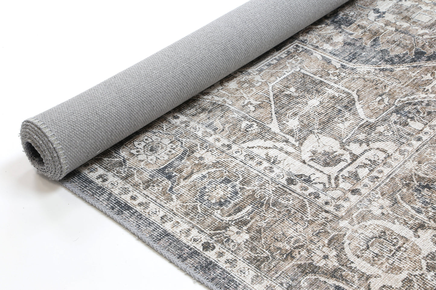Sleek Kendra Ash Vintage Rug - 80x400