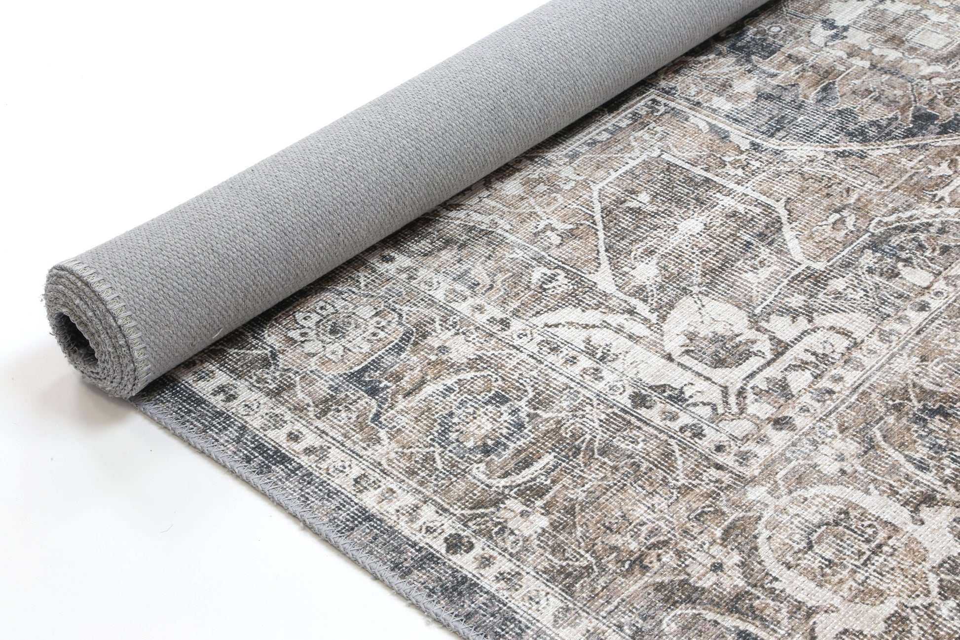 Sleek Kendra Ash Vintage Rug - 80x400