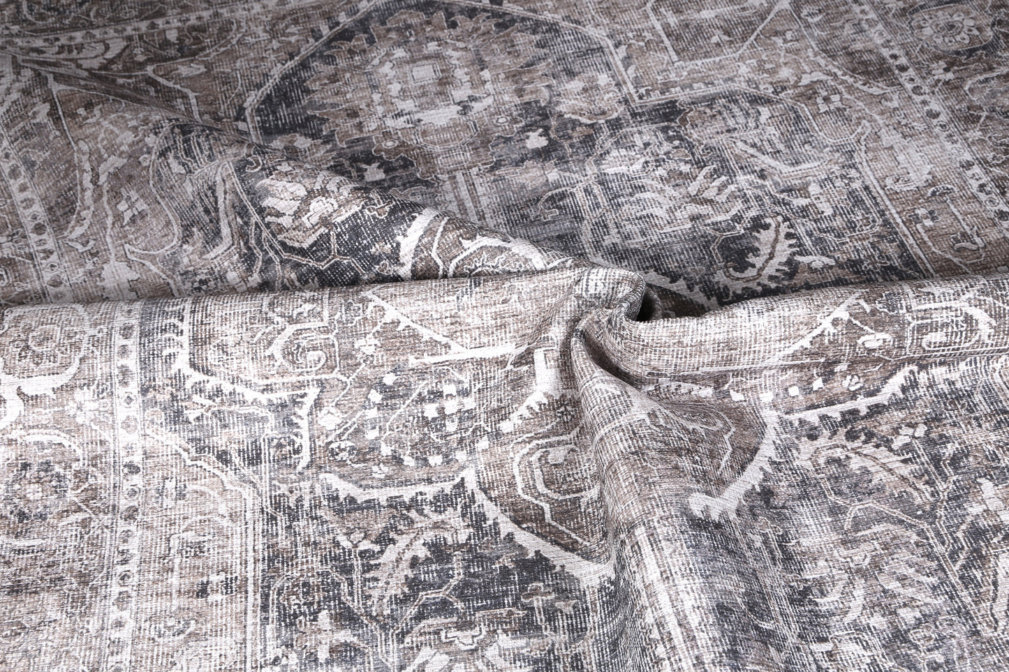 Sleek Kendra Ash Vintage Rug - 80x500