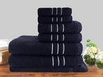 14Pc/7Pc Classic Dobby Stripe Cotton Towel Set 650Gsm