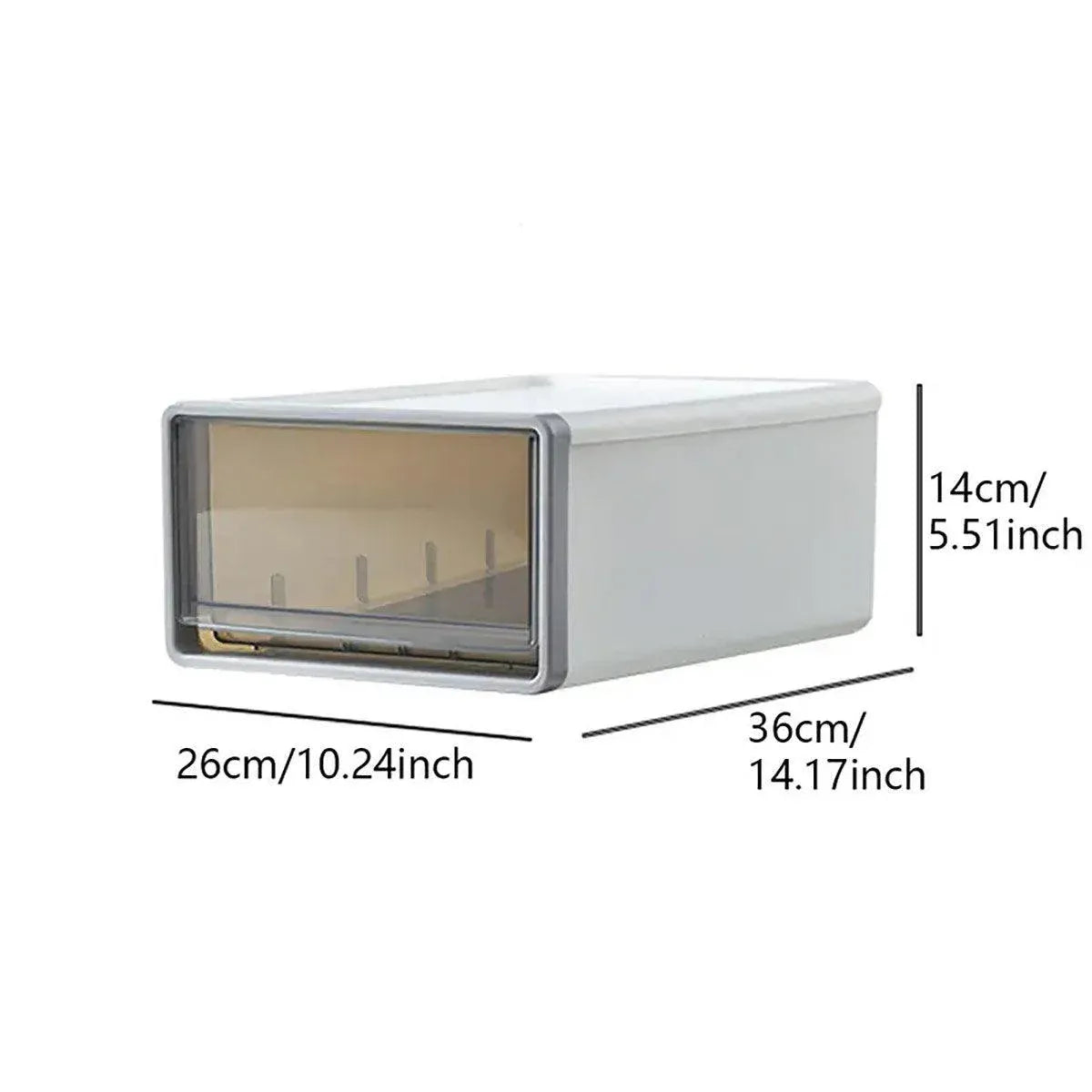 Desk Storage Box White 26x36x14cm