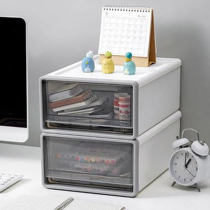 Desk Storage Box White 26x36x14cm