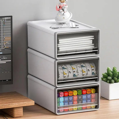Desk Storage Box White 26x36x14cm