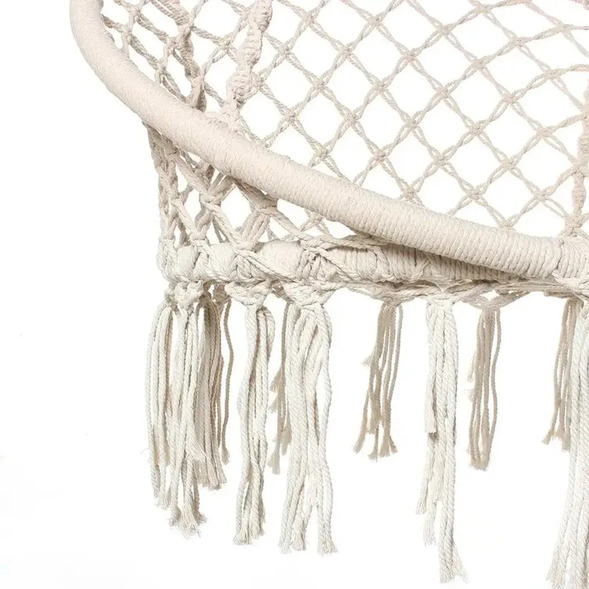 Hanging Chair Beige Tassel