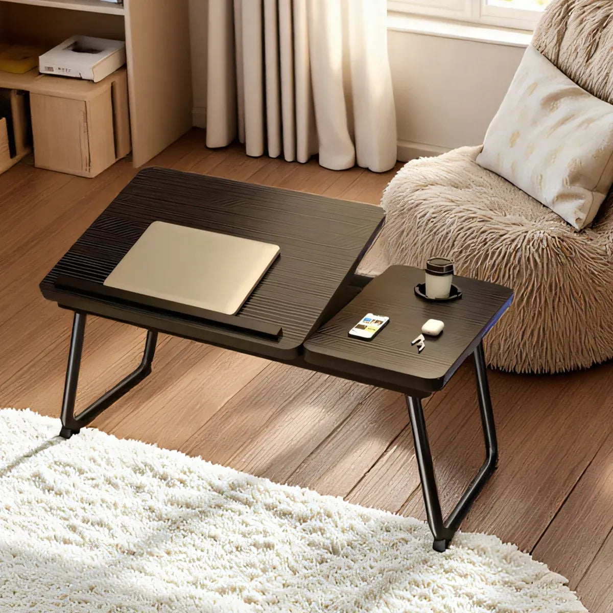 Adjustable Bedside Table Black