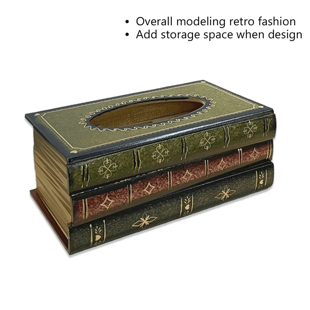 Tissue Box Brown Book Shape 25.5x14.5x10cm