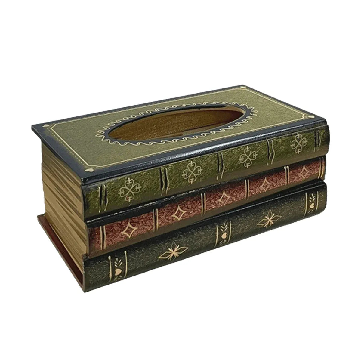 Tissue Box Brown Book Shape 25.5x14.5x10cm