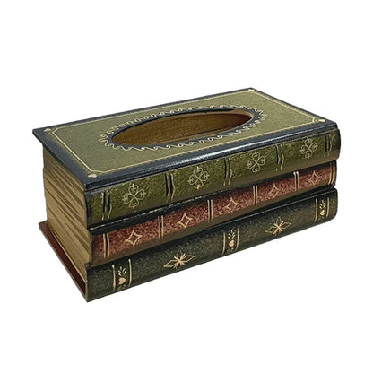 Tissue Box Brown Book Shape 25.5x14.5x10cm