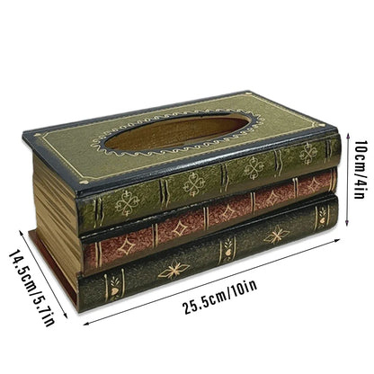 Tissue Box Brown Book Shape 25.5x14.5x10cm