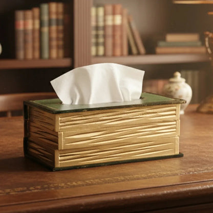 Tissue Box Brown Book Shape 25.5x14.5x10cm