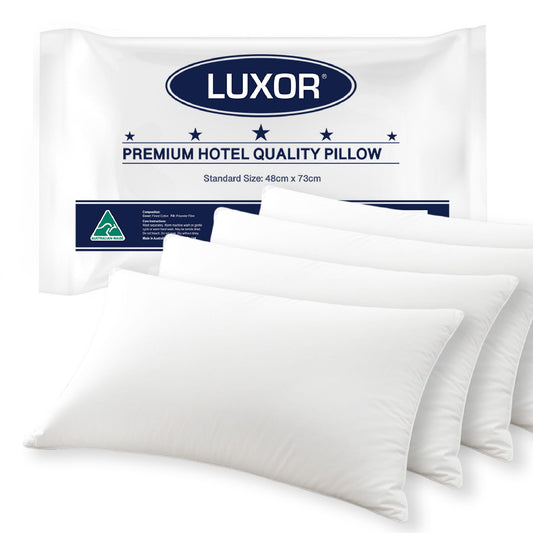 Luxor Australian Made Hotel Quality Pillow Standard Size Single Pack
