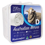 Aus Made Merino Wool Quilt 250/500/700 GSM All Size