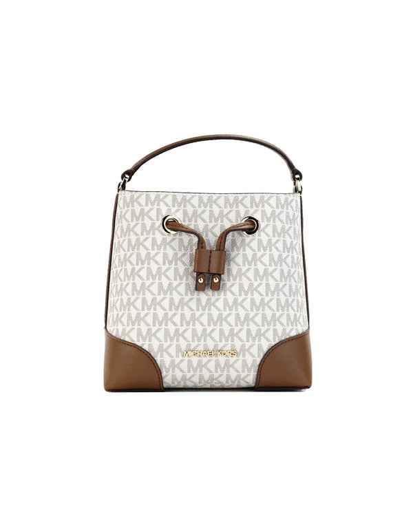  Michael Kors Mercer Small Bucket Crossbody Vanilla Charm